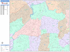 Sandy Springs Digital Map Color Cast Style